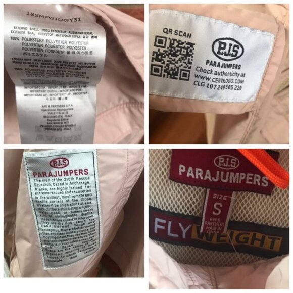 Parajumpers NEW Flyweight Jacket Light Windbreaker Nylon Hoodie Hood Coat Zip S - Picture 12 of 16